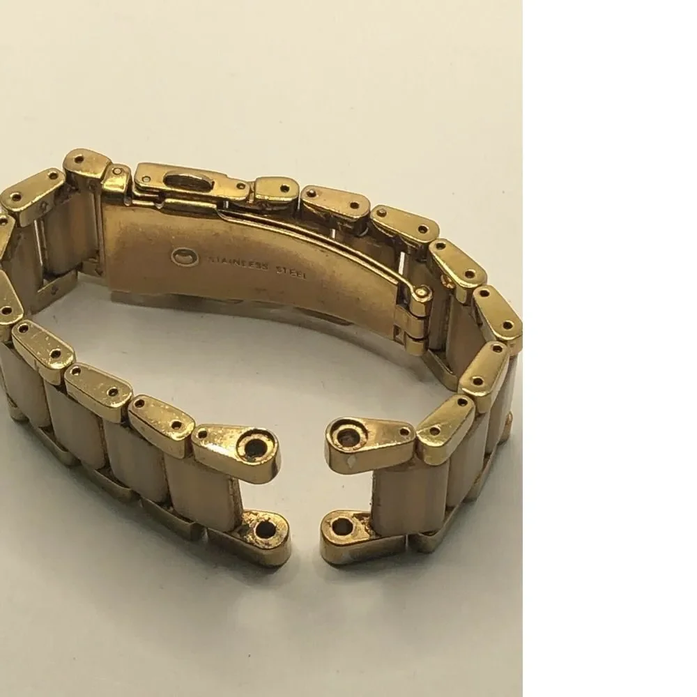 Michael Kors Watch Bracelet Use For Parts Band Links 18mm 2tone Pink Tone PY377